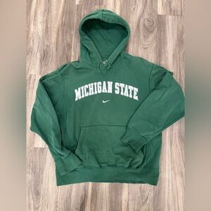 Vintage Y2K Nike Green Michigan State Hoodie